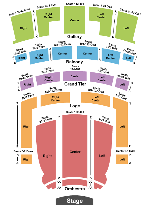 Orpheum Theatre & Juliet Seating Chart